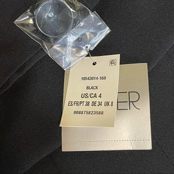 Kasper One-Button Long Sleeve Black Blazer 4 - Picture 4 of 9